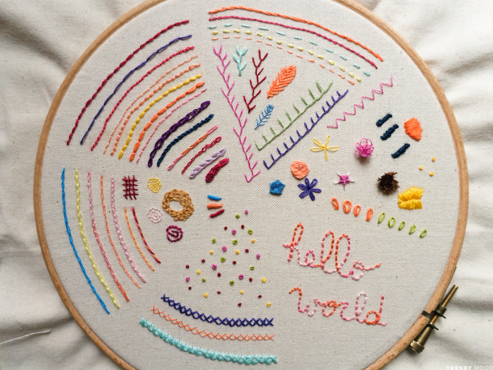 Embroidery Sampler : un mémo broderie joli !