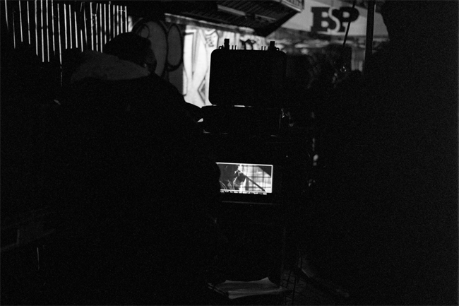 A l'aveugle - Sur le tournage