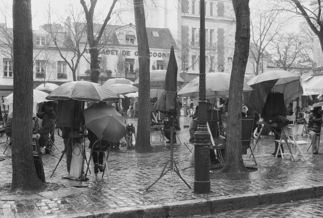 Place du Tertre - Montmartre - Nikon FM2 Illford