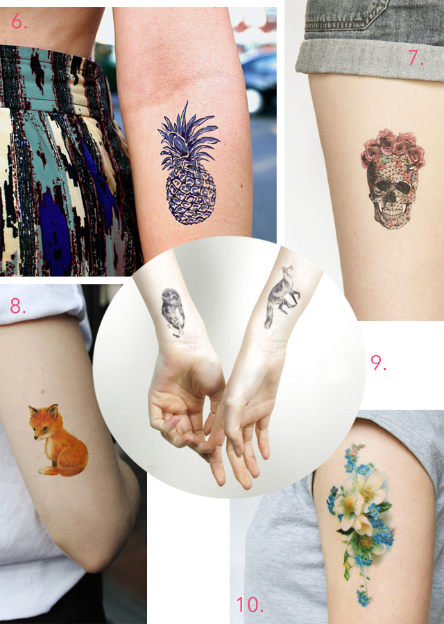 Etsy - tatouages éphémères