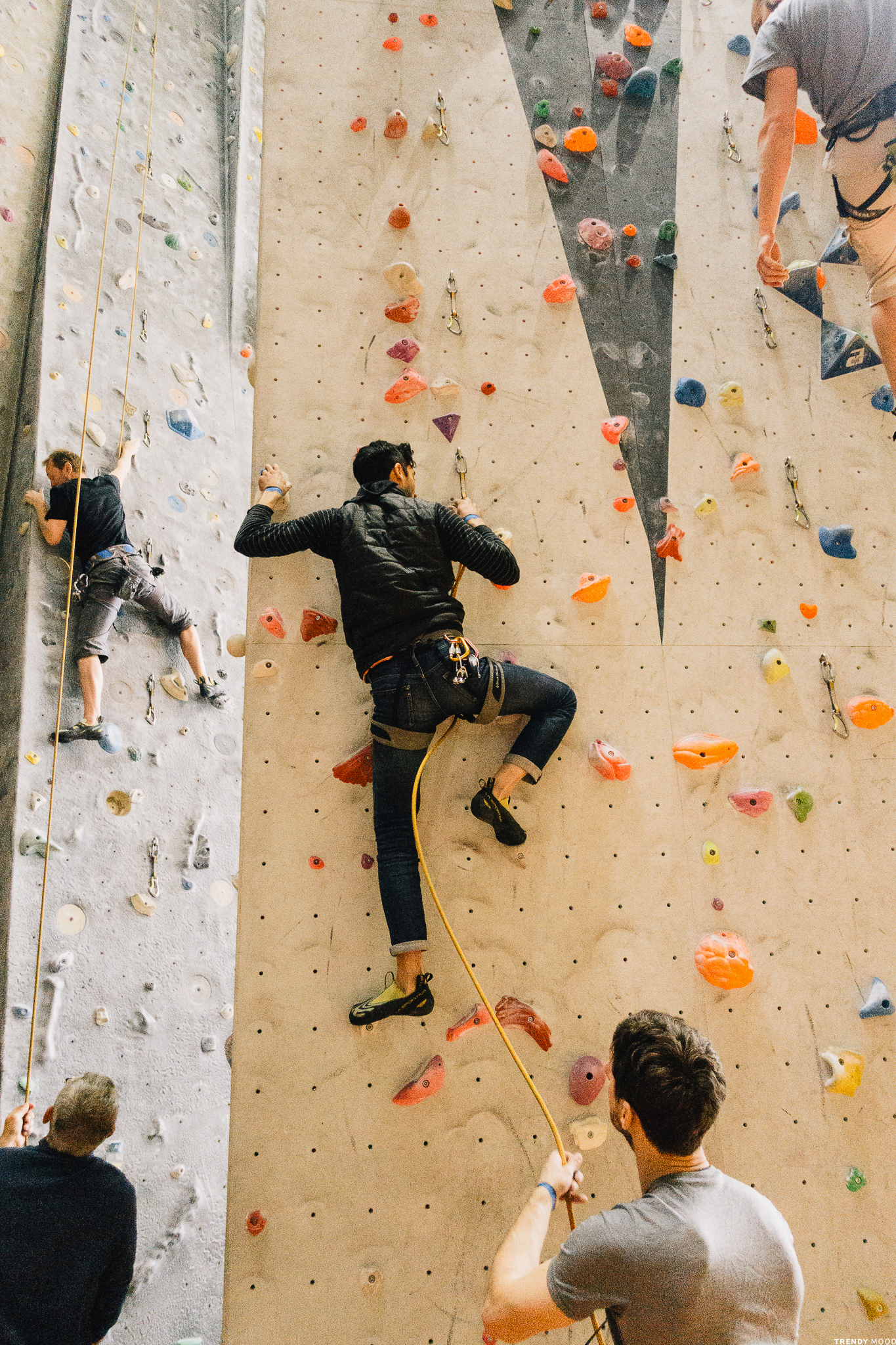 Grimpeur en tête - Escalade Pantin