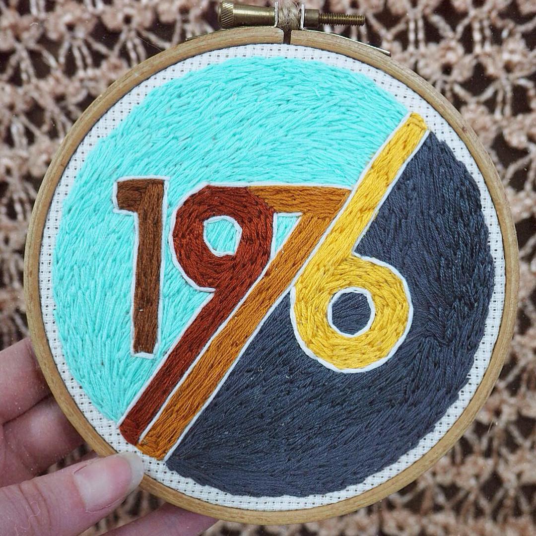 Hoop art : Used Threads Embroidery - 1976