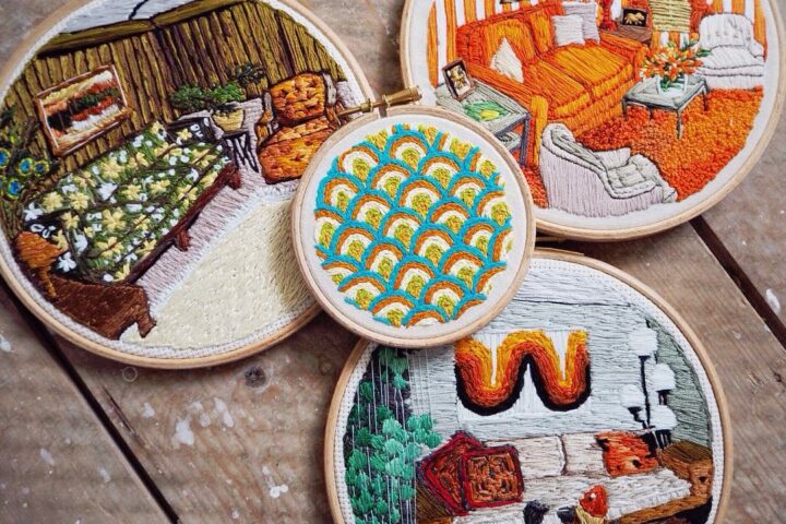 Hoop art : Used Threads Embroidery