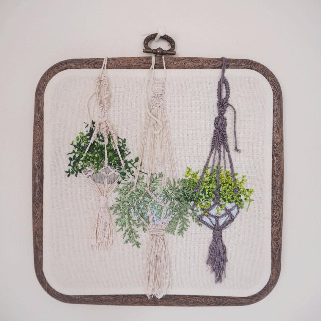 Used Threads Embroidery - Plants