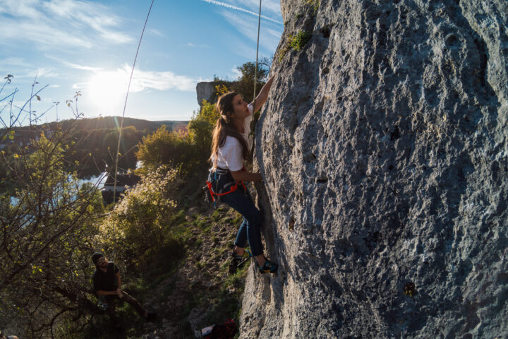 Escalade en moulinette Saussois - GoPro HERO5