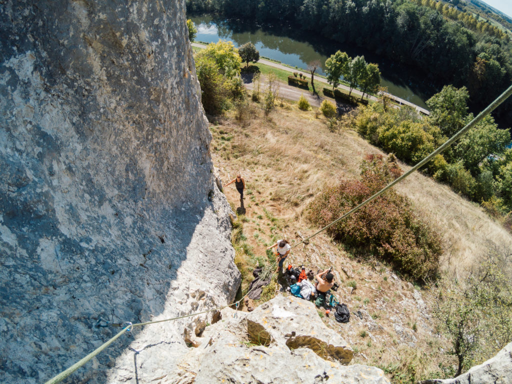 Escalade en moulinette Saussois - GoPro HERO5