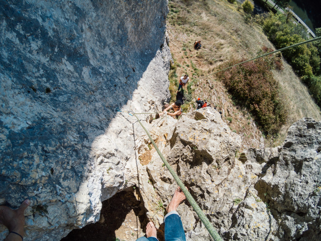 Escalade en moulinette Saussois - GoPro HERO5
