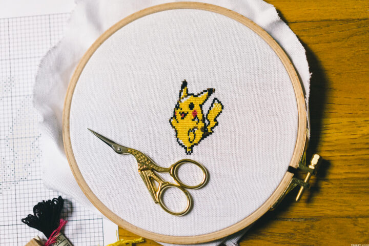 Pikachu - broderie point de croix