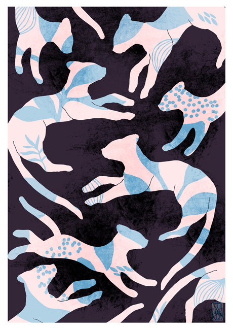 A2 Artprint "Tigers" (Motifs Emotifs serie) (limited edition)