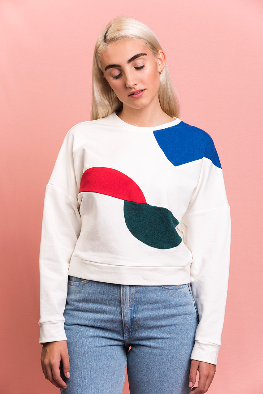 Bauhaus géométrique Sweat-shirt à la main