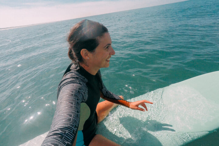 Selfie sur ma planche de surf Chipiron