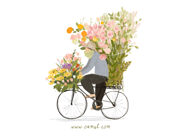 Oamul Lu - Animation vélo fleuri